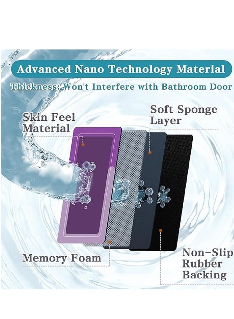 دواسة حمام فائقة الامتصاص غير قابلة للانزلاق وسريعة الجفاف مطاطية - لون بنفسجي - Image 3