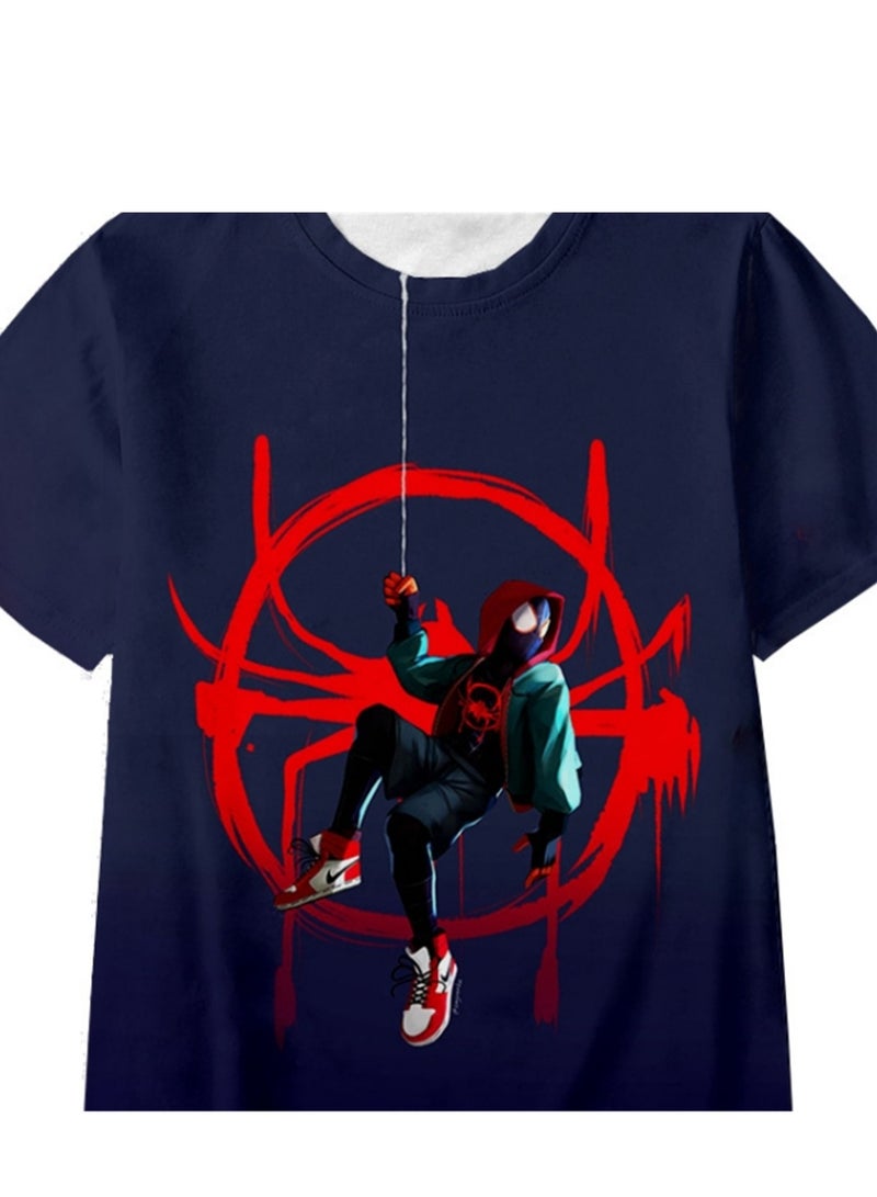 Spider-Man Across the Universe Handsome Loose Pullover T-shirt 3D digital printing personalized breathable T-shirt  - Image 2