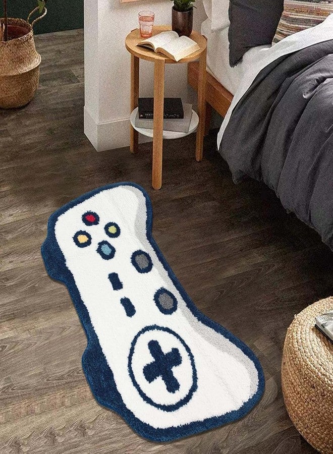 ROYAL TREND Royal Gaming Rugs for Kids Room, Cartoon Game Console Floor Mats, Game Controllers Shaped Rugs Gaming Floor Mat Gamer Bedroom Decor for Kids Teen, Doormat Video Player Carpets, White, 23.62"X35.75" - Image 4