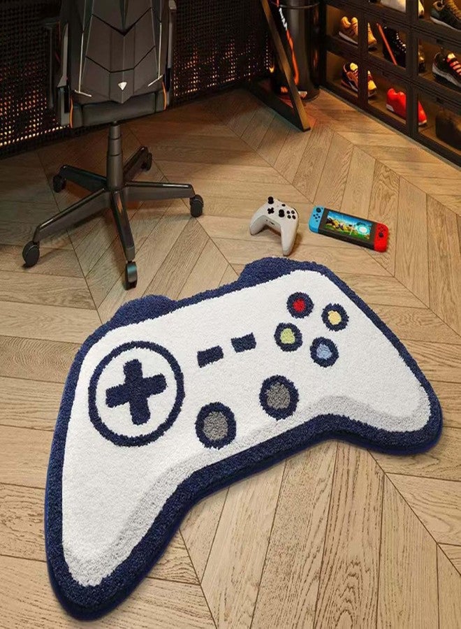 ROYAL TREND Royal Gaming Rugs for Kids Room, Cartoon Game Console Floor Mats, Game Controllers Shaped Rugs Gaming Floor Mat Gamer Bedroom Decor for Kids Teen, Doormat Video Player Carpets, White, 23.62"X35.75" - Image 2