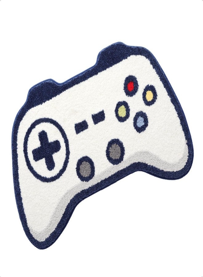 ROYAL TREND Royal Gaming Rugs for Kids Room, Cartoon Game Console Floor Mats, Game Controllers Shaped Rugs Gaming Floor Mat Gamer Bedroom Decor for Kids Teen, Doormat Video Player Carpets, White, 23.62"X35.75" - Image 1