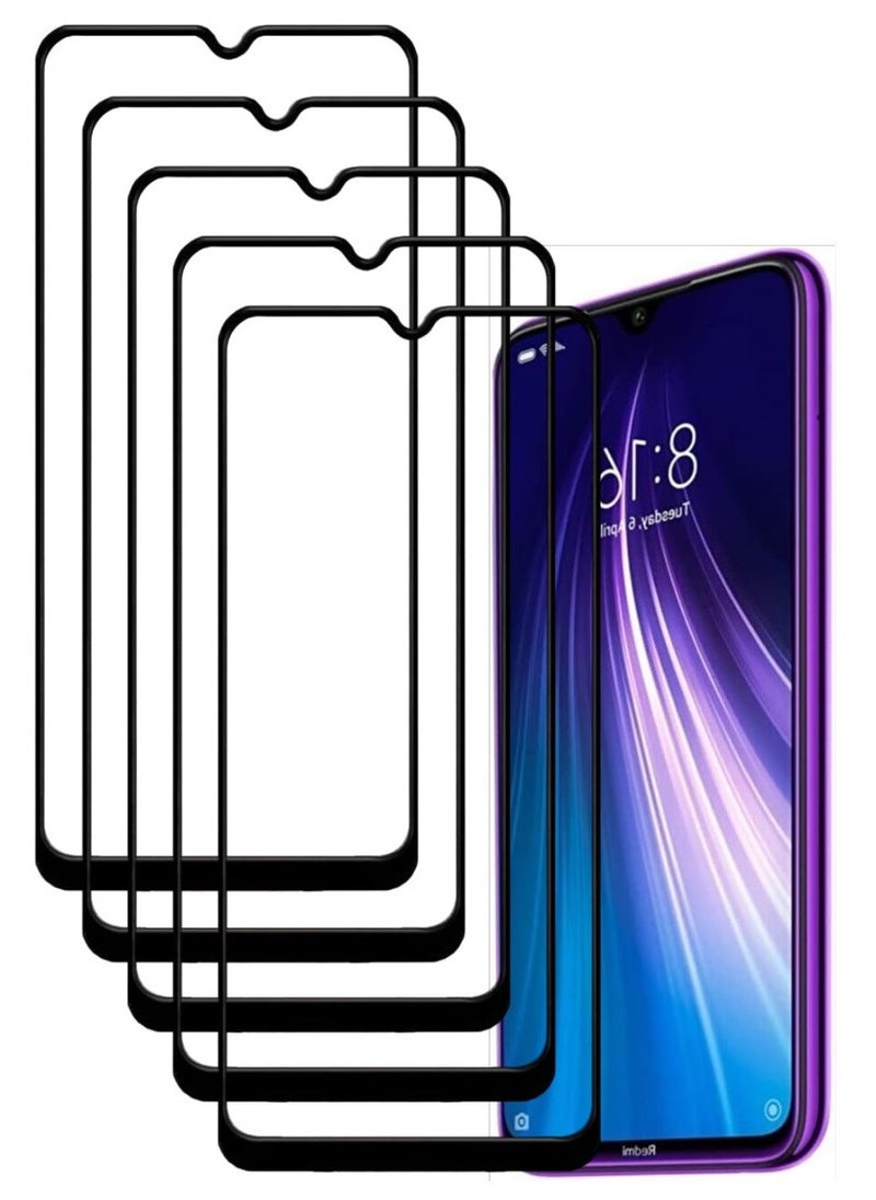 ACLIX 5 Pieces Antistatic ESD Dustproof Premium Quality High Definition Tempered Glass Screen Protector Designed For Xiaomi Redmi Note 8 - Image 1