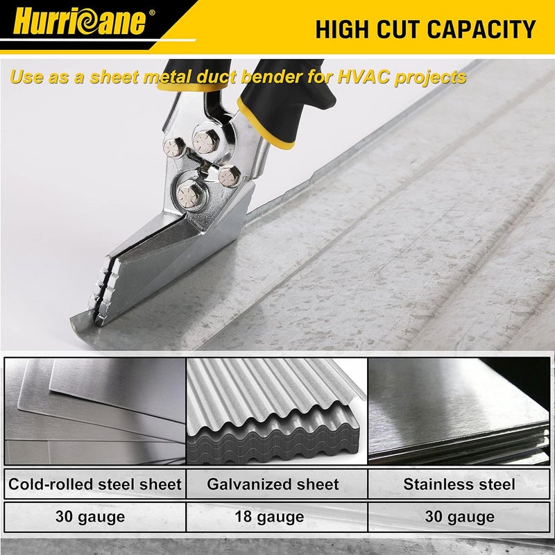 Hurricane Sheet Metal Hand Seamer, 6 Inch Straight Jaw Bender Tools for Flattening Metal, Bending Pliers with Ergonomic TyreGrip Handle - Image 4