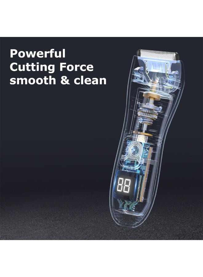 ENSSU Body Hair Trimmer for Men, Manscape Groin & Ball Trimmer, Waterproof Electric Beard & Body Shaver with Skin-Safe Ceramic Blade, Digital Display, 60-Min Run Time, Adjustable Lengths - Image 4