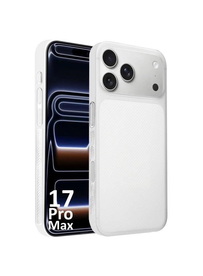 CATANES Case Cover for iPhone 17 Pro Max, Air Skin Line Design Back Cover, Sturdy Durable Ultra-Thin Case, Drop Protection Cover Clear - White - Image 1