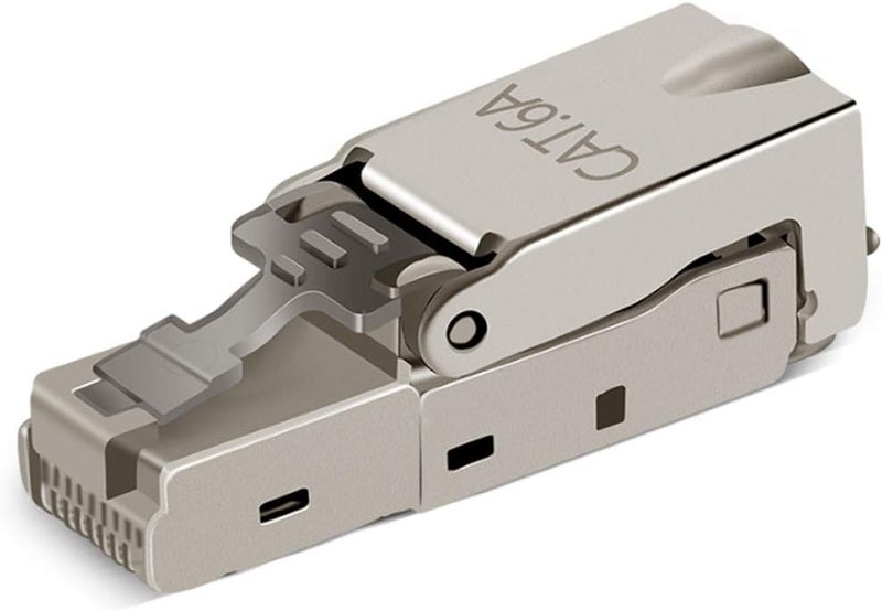 Greluma Stain resistant 2 Pieces Tool-Free RJ45 Cat6 / 6A Field Connector Modular Connector Cat6A RJ45 Shielded for 23-26AWG Installation Cable Light & heavy use compatible - Image 3