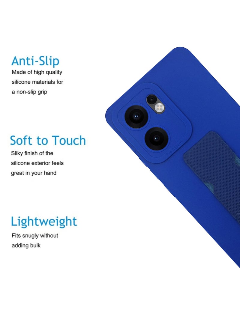 Waldic Oppo Reno 13F 5G Premium Case | Premium Silicone  Case Cover Designed for Oppo Reno 13F 5G | Oppo Reno 13F 5G Case Camera and Drop Protection Thin Protective Back Cover Case for Oppo Reno 13F 5G - Blue  - Image 2