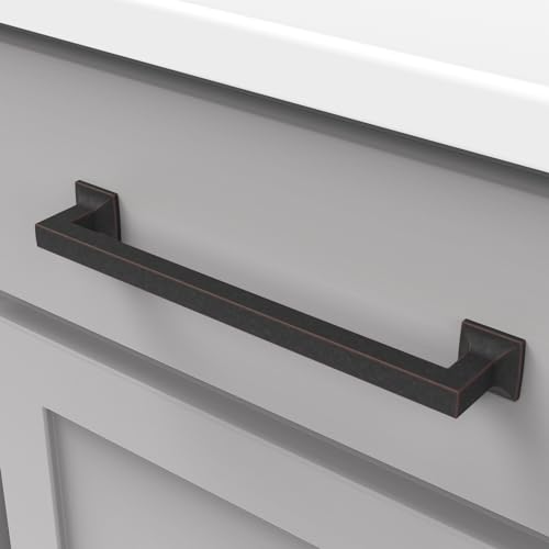 Hickory Hardware Studio Collection Pull 8-13/16 Inch (224mm) Center to Center Oil-Rubbed Bronze Highlighted Finish - Image 3