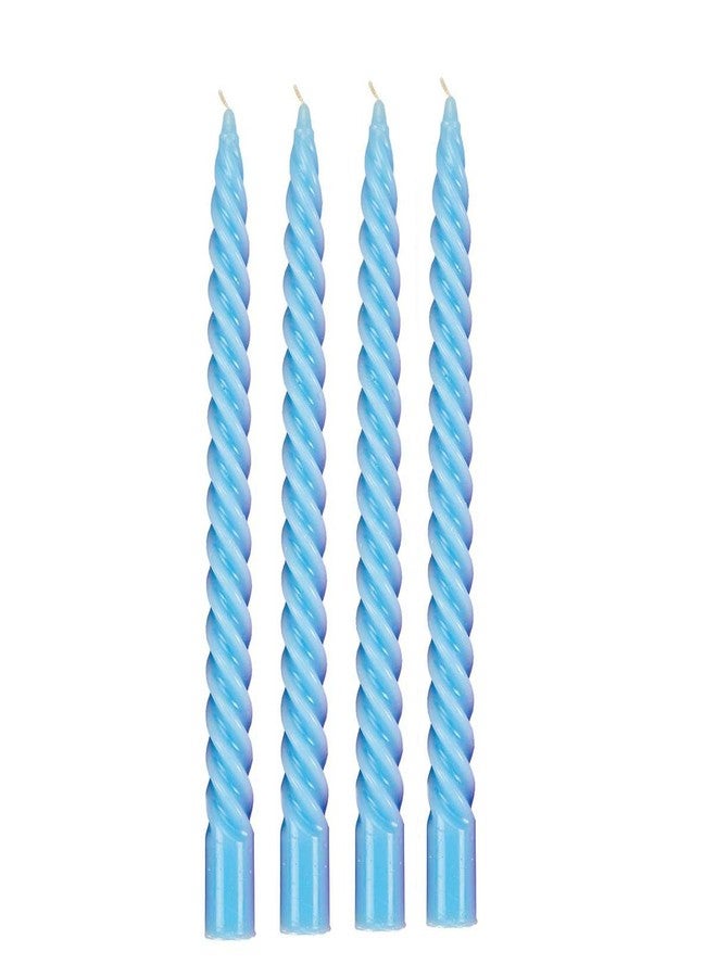 Luces Paraffin Wax Smokeless Scented Sky Blue Colour Twisted Stick Candles Decorations for Living Room Pack of 6 - Image 3