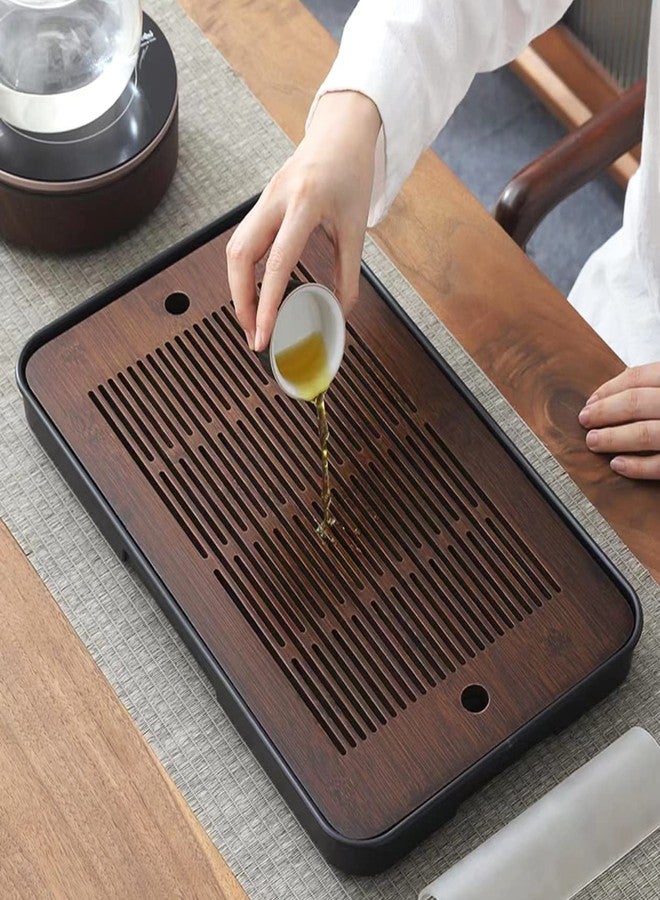 SHTWX 17 Inch Large Bamboo Chinese Gongfu Tea Tray Table Box with Water Storage for Kungfu Kung fu Tea Set - Image 5