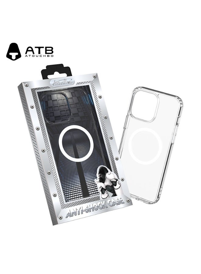 Atouchbo iPhone 13 Clear shockproof case that protects while keeping the original phone look Lightweight cover with anti-yellowing protection. This clear protective case combines TPU flexibility and PC durability to shield your phone from drops, impacts, and scratches. Equipped with anti-yellowing coating to stay transparent for longer. Slim design keeps the phone elegant and comfortable to hold. - Image 4