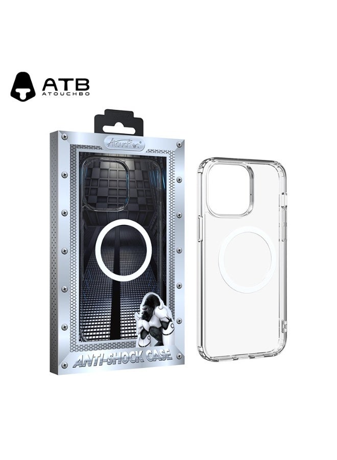 Atouchbo iPhone 13 Clear shockproof case that protects while keeping the original phone look Lightweight cover with anti-yellowing protection. This clear protective case combines TPU flexibility and PC durability to shield your phone from drops, impacts, and scratches. Equipped with anti-yellowing coating to stay transparent for longer. Slim design keeps the phone elegant and comfortable to hold. - Image 5