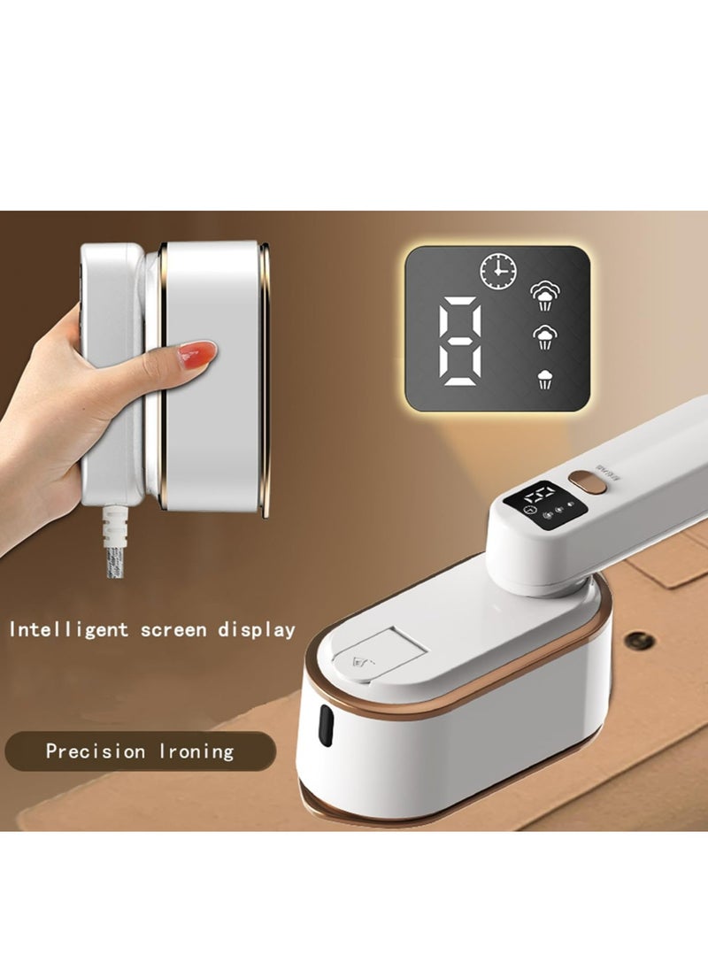 Joyelink - Handheld Size Portable Fabric Clothing Steamers,Travel Steamer Iron for Clothes - 1200W,150ml Water Tank,3 Steam Levels Output,9S Fast Heat-up,LCD Screen Iron for Home,Travel - Image 1
