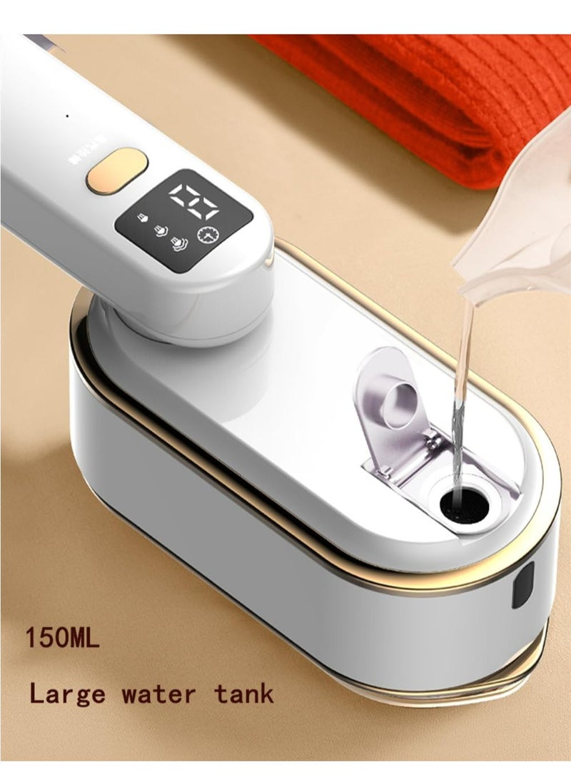 Joyelink - Handheld Size Portable Fabric Clothing Steamers,Travel Steamer Iron for Clothes - 1200W,150ml Water Tank,3 Steam Levels Output,9S Fast Heat-up,LCD Screen Iron for Home,Travel - Image 1