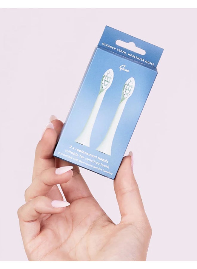 GEM Electric Toothbrush Replacement Heads-Mint Soft-bristled Heads, Suitable for Sensitive Teeth. - Image 3