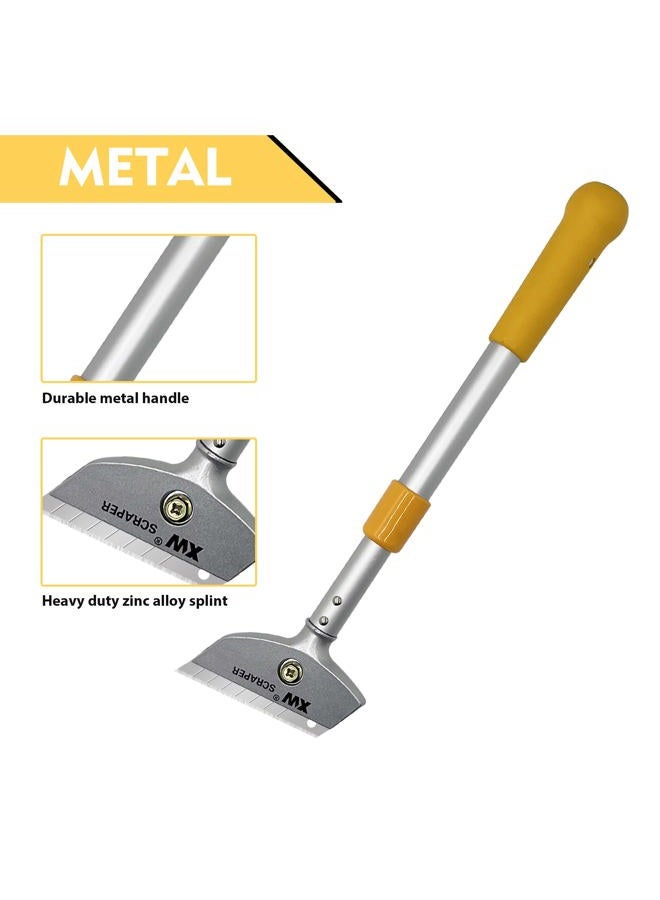 XW Razor Blade Scraper with Adjustable Handle, 23" Long Handle Heavy Duty Floor Scraper, Extra 10 PCS Blades Included - Image 2