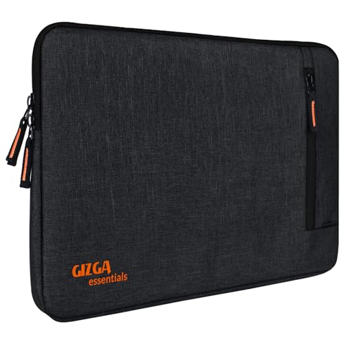 Gizga Essentials 15.6 Inch Laptop Sleeve Case Cover Pouch Bag with Front Pocket| Slim & Water-Resistant Nylon Fabric with Shockproof Foam Padding, Soft Lining & Premium Zipper Closure (Black) - Image 1