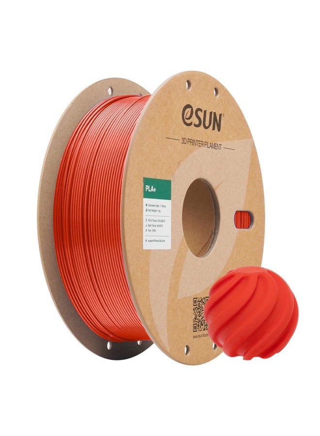 eSUN PLA+ Filament 1.75mm, Enhanced Toughness 3D Printer Filament PLA Plus, Dimensional Accuracy +/- 0.03mm, 1KG Spool (2.2 LBS), Red - Image 1