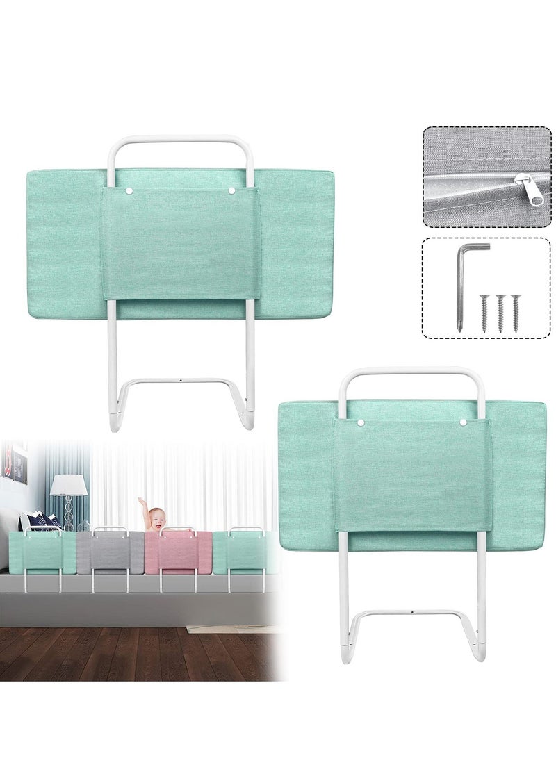 شو وو قطعة واحدة من سياج السرير الآمن للأطفال واقي بجانب السرير ومضاد للسقوط وحاجز سرير للأطفال وحاجز ناعم قابل للتعديل ارتفاع جانبي 50 سنتيمتر - Image 1