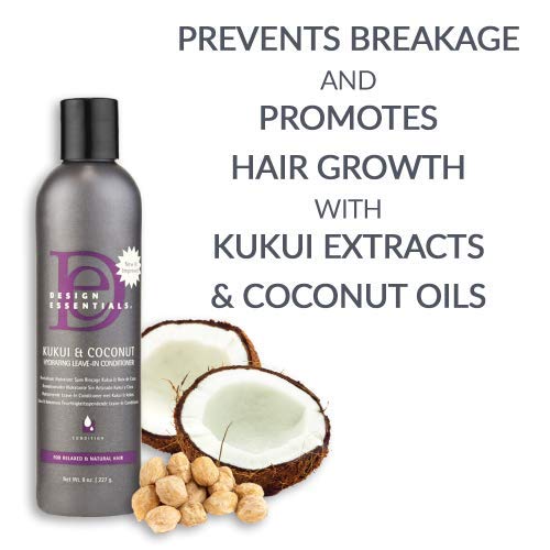 Design Essentials Natural Kukui & Coconut Hydrating Leave-In Conditioner For Relaxed And Natural Hair - 8 Oz - Image 3