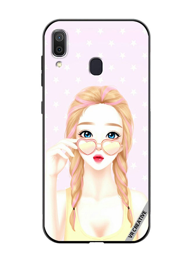 VR CREATIVE Protective Case Cover For Samsung Galaxy A30 Heart Sunglass Girl Design Multicolour - Image 1