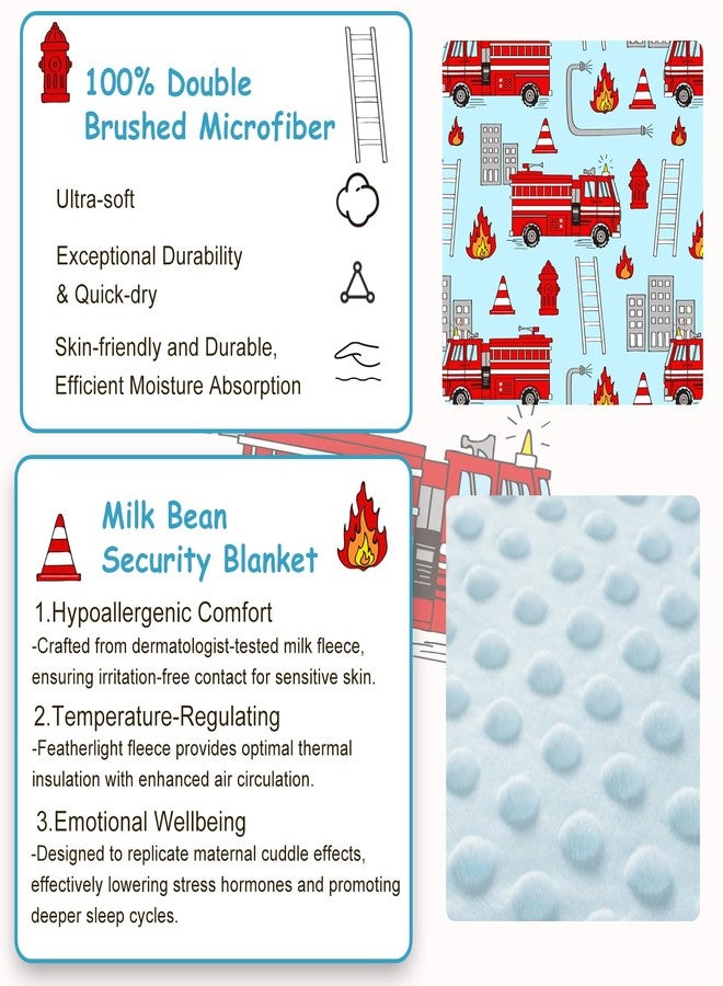 softan Toddler Nap Mat with Pillow and Blanket, Extra Large Rolled Napping Mats,Slumber Bags for Boys Girls,Easy to Roll up,Kids Sleeping Bag for Daycare, Preschool Travel Camping,Fire Truck - Image 2