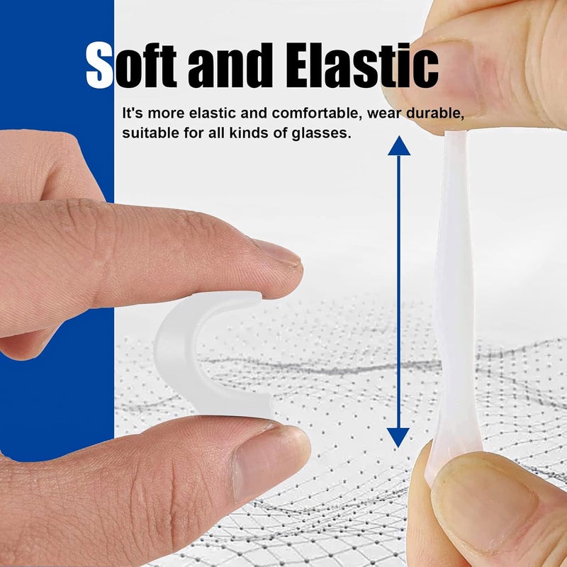 SMARTTOP Eyeglass Ear Grips -20 Pairs eye glasses ear grippers Anti-slip Holder, Silicone Ear Hook, eyeglasses ear grip Sleeve Retainer for Sports Glasses, Sunglasses Reading Glasses - Image 3