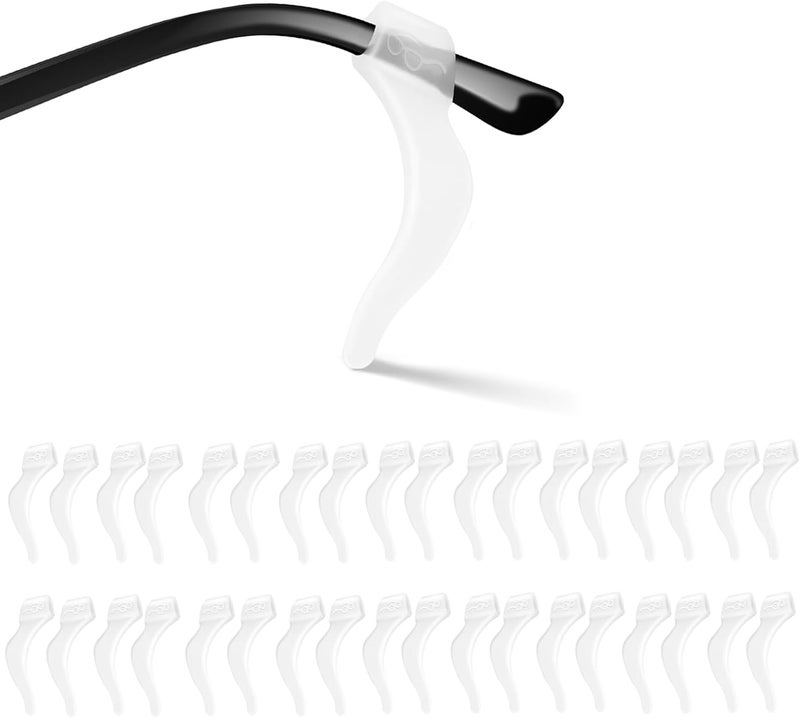SMARTTOP Eyeglass Ear Grips -20 Pairs eye glasses ear grippers Anti-slip Holder, Silicone Ear Hook, eyeglasses ear grip Sleeve Retainer for Sports Glasses, Sunglasses Reading Glasses - Image 1