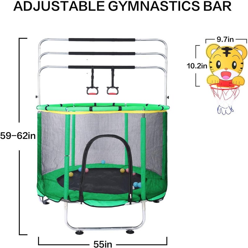 BLINWORLD Fitness Trampoline for Adults - 40"/48" 330 LBS Foldable Rebounder with Adjustable Foam Handle, Quiet Indoor Mini Workout Trampoline - Image 3