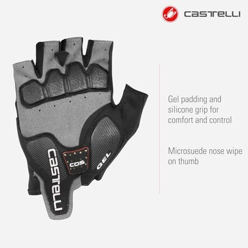 CASTELLI Men's Arenberg Gel 2 Glove for Road and Gravel Biking l Cycling - Black/Ivory - Large - Image 3