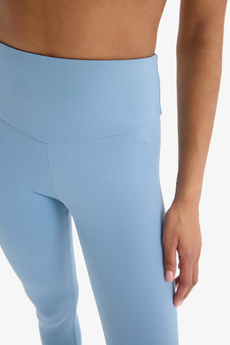 DeFacto Blue Woman DeFactoFit High Waist Flexible Basic Sports Leggings Casual - Image 5