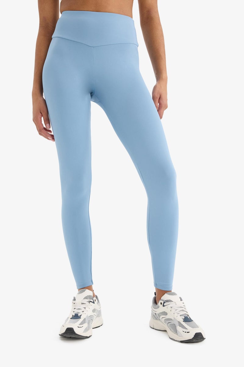 DeFacto Blue Woman DeFactoFit High Waist Flexible Basic Sports Leggings Casual - Image 4