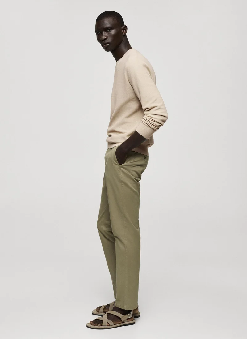 Mango Man Ten Crew Neck Long Sleeve Sweater