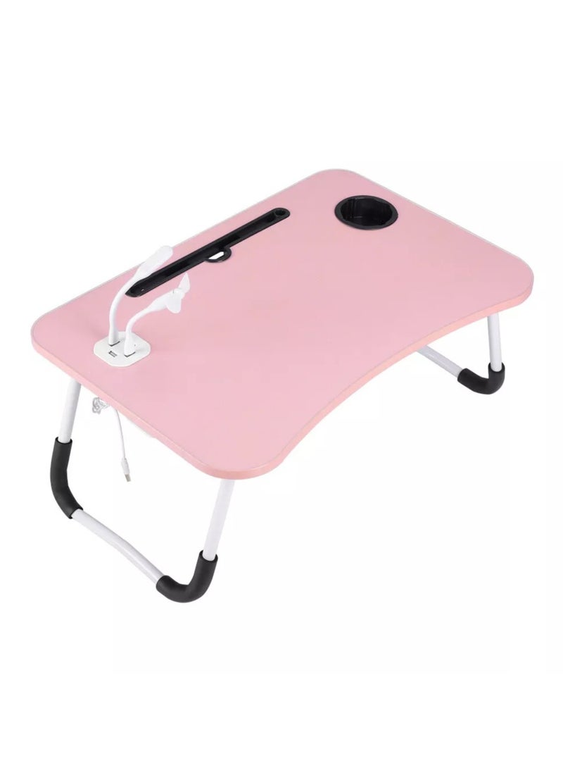 DubaiGallery Home Folding Laptop Table for Bed & Sofa Bed Tray Table Portable Desk Lap Desk Study and Reading Bed Top Tray Table  - Image 2