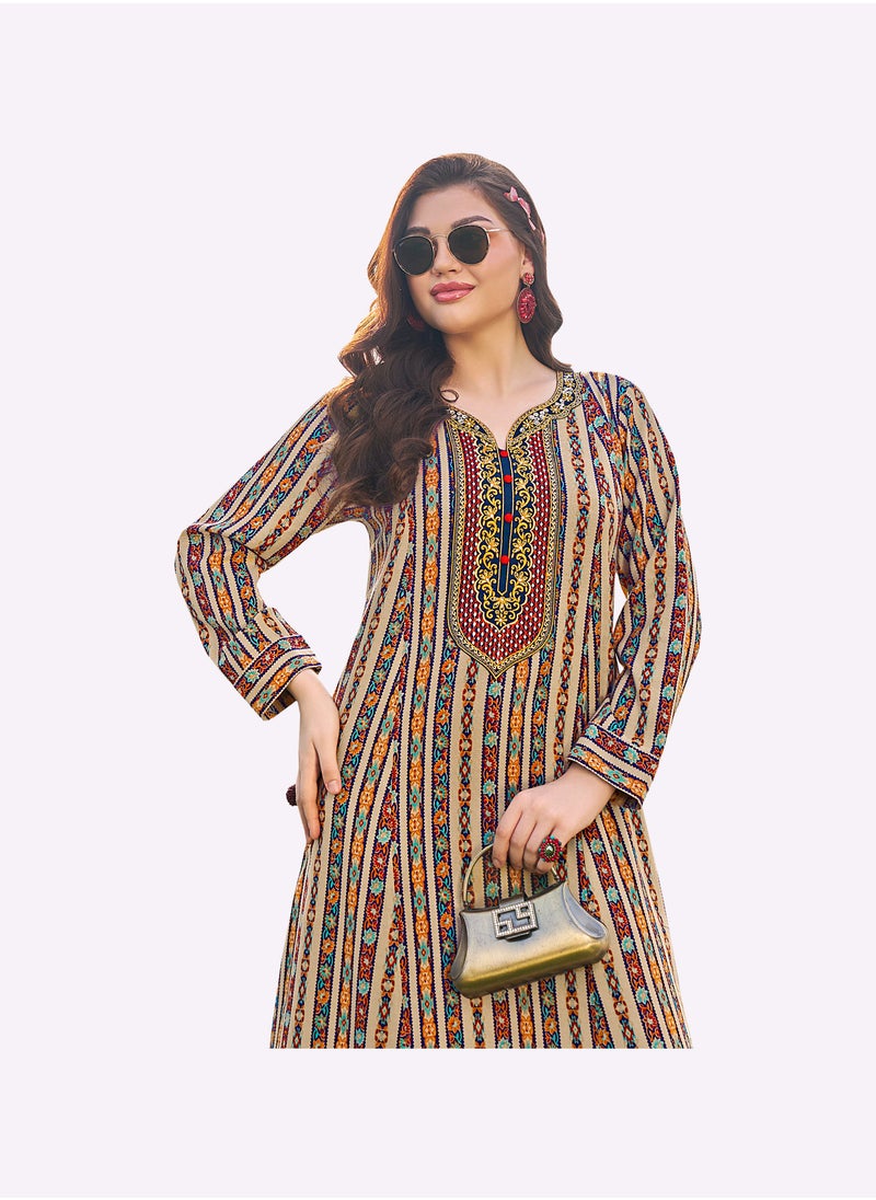Sara Arabia Sara Arabia Streamline Stripe Jalabiya  - Image 3