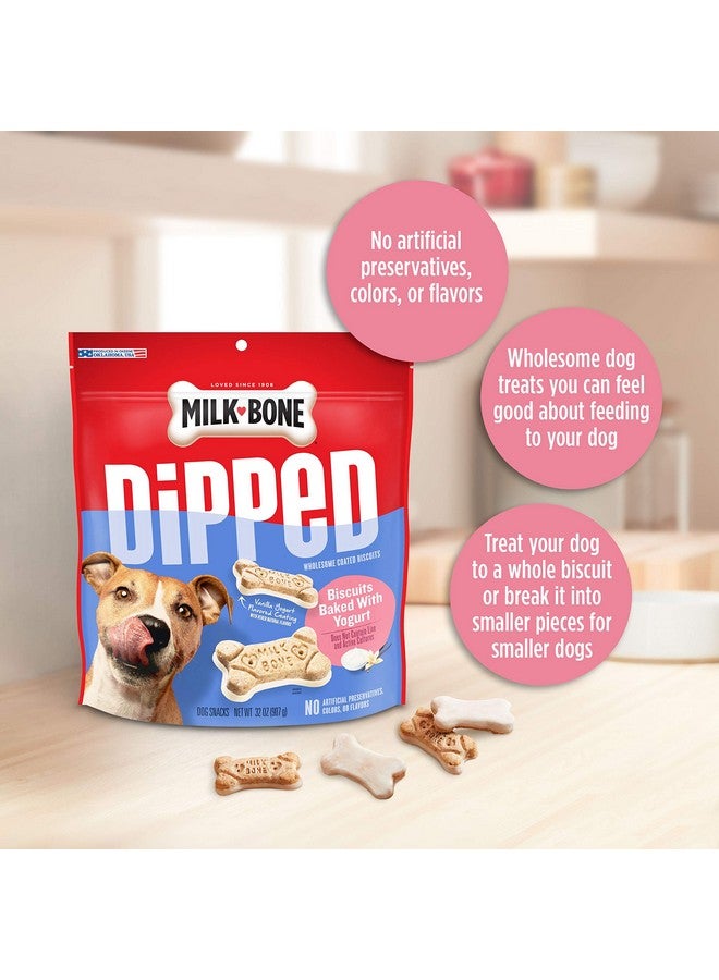 MILK-BONE Milk-Bone Dipped Dog Biscuits Baked with Vanilla Yogurt, 12 oz., 4 Count  - Image 2