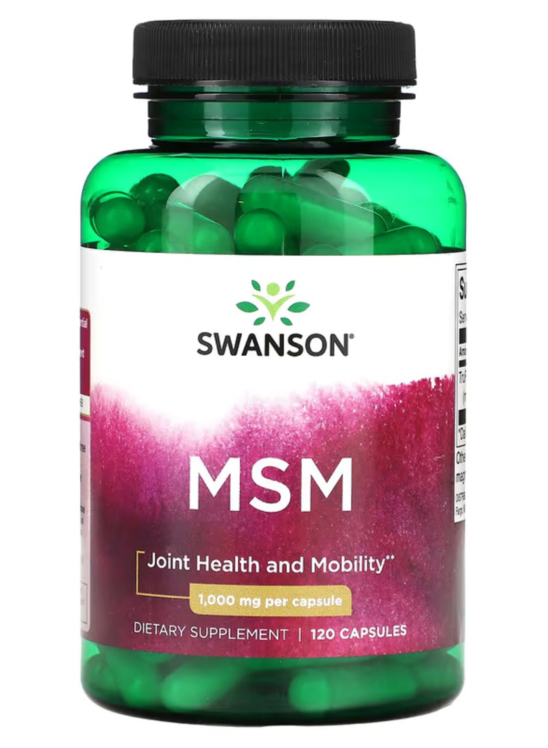 Swanson, M S M, 1,000 mg, 120 Capsules