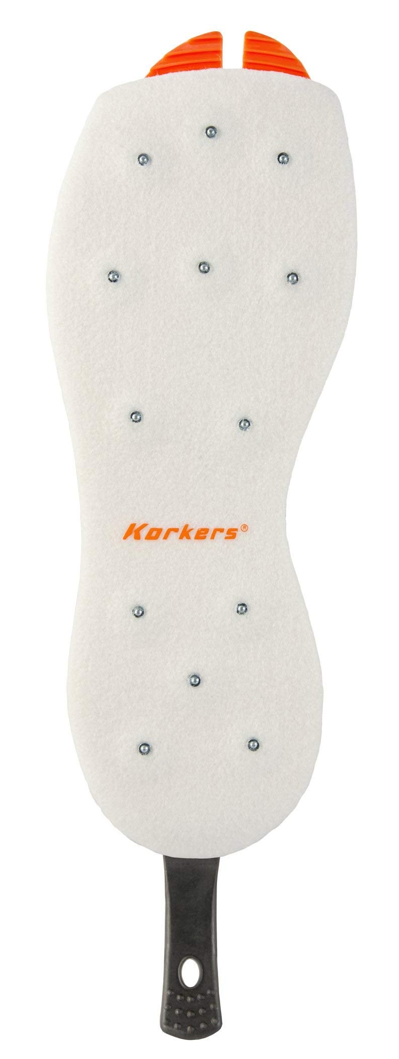 Korkers OmniTrax V3.0 Studded Felt Fishing Shoe Sole, 10, White/Orange - Image 1