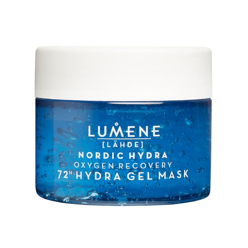 Lumene Lhde Nordic Hydra Oxygen Recovery 72HR Hydra Gel Mask  Cooling  Hydrating Face Mask  Recharges Dry Dehydrated Skin with Organic Nordic Birch Sap  Pure Arctic Spring Water 150ml