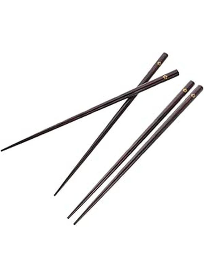 Extra Long Natural Wood Non Slip Cooking Chopsticks 2 Pairs Japanese Style Kitchen Restaurant - Image 1