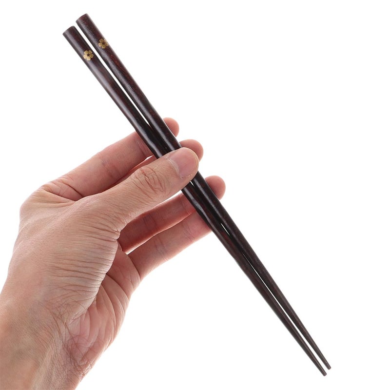 Extra Long Natural Wood Non Slip Cooking Chopsticks 2 Pairs Japanese Style Kitchen Restaurant - Image 4