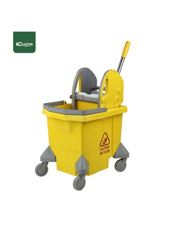 Gator Single Mop Bucket Trolley | 28LTR-Y - Image 5