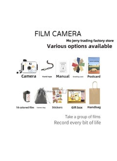Generic 135 Retro Fool Film Waterproof Kids Camera Paperone Non Disposable Retro Film Camera-Color:White Purple Shell-official Standard  - Image 2