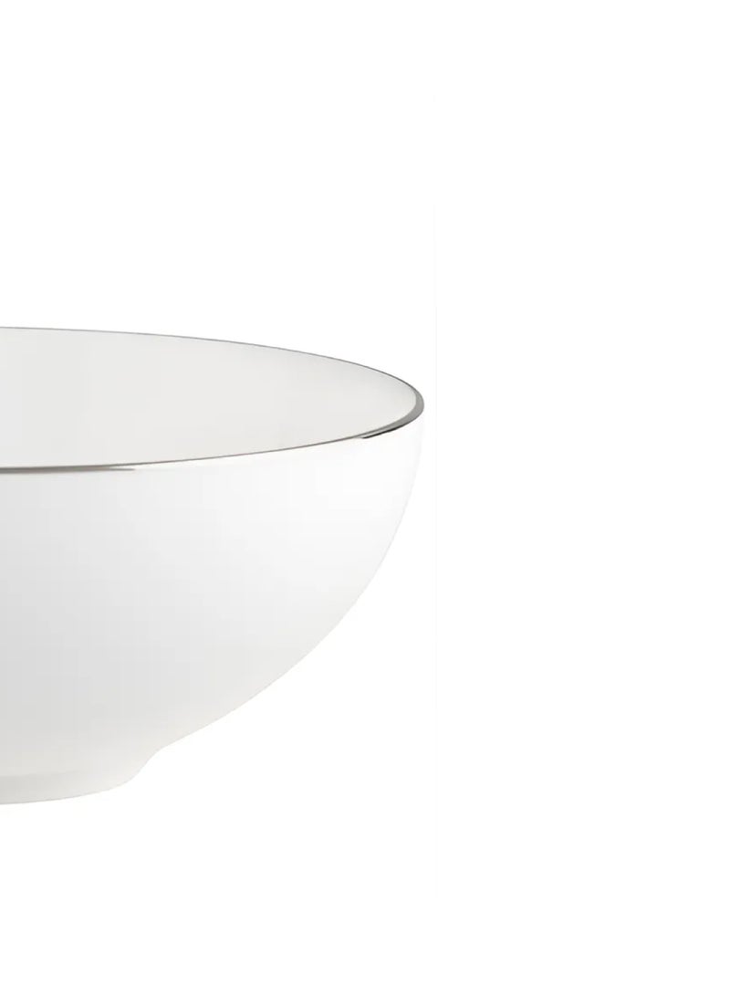 BLACKSTONE Set of 2 Handmade 2mm Platinum Rim Soup Bowl - Elegant 6" Fine Dining Bowl  - Image 4