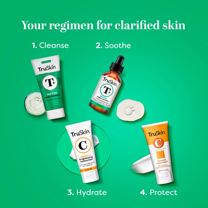 TruSkin Tea Tree Oil Acne Treatment for Face â€“ Acne Serum â€“ Improve the Appearance of Pores, Skin Tone for Smooth, Glowing Skin with Salicylic Acid, Vitamin C, Niacinamide & Retinol, 1 fl oz - Image 5