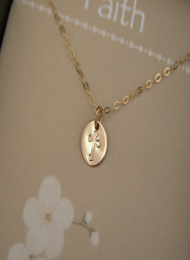 EFYTAL Baptism Gifts for Her, Dainty Gold Cross Necklace for Women, Confirmation Gifts for Teen, First Communion Gift - Image 4