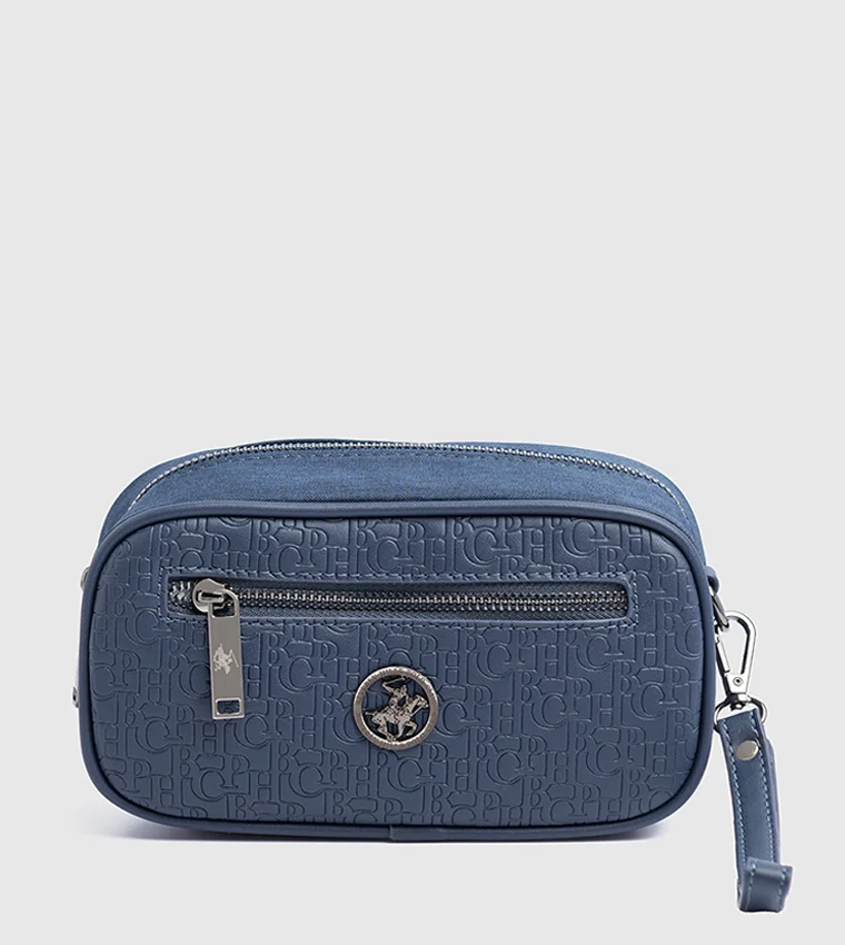 بيفرلي هيلز بولو كلوب حقيبة بيفرلي هيلز بولو كلوب بنقش شعار وسحاب وحزام يد