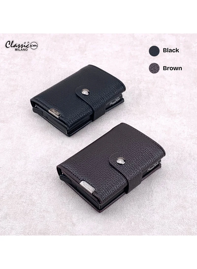 Classic Milano Brown (K1808-1370#) Classic Milano RFID Blocking Faux Leather Wallet for Men and Women | Card Holder Wallet Pop-up, Credit Card Holder for Men | Wallet for Men & Women’s Card Wallet for Men | Best Price UAE