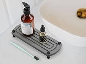 Kitwe حامل حوض المطبخ كيتوي يجف على الفور منظم حوض المطبخ مزين إسفنجة مع أرجل من الفولاذ المقاوم للصدأ صينية حوض من الأرض الدياتومية للصابون زجاجات الماء الشموع حماية للمنزل العصري (1) - Image 2