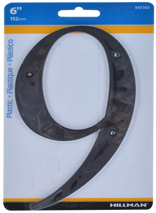 Hillman 847383 Black House Number 9, 6-Inch Nail Plastic - Image 2